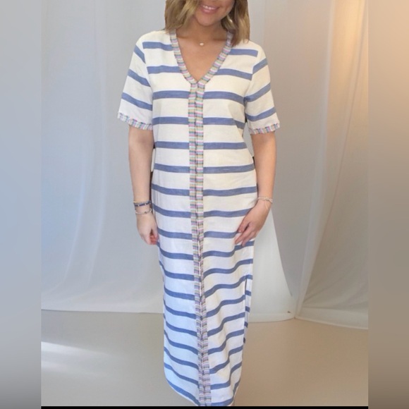 Vilagallo Dresses & Skirts - VILAGALLO- capri blue stripe dress NET